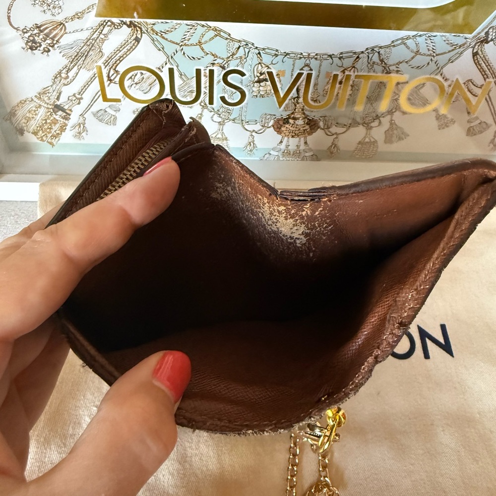 Louis Vuitton Vintage Brown Monogram Wallet in Chain - Picture 11 of 14